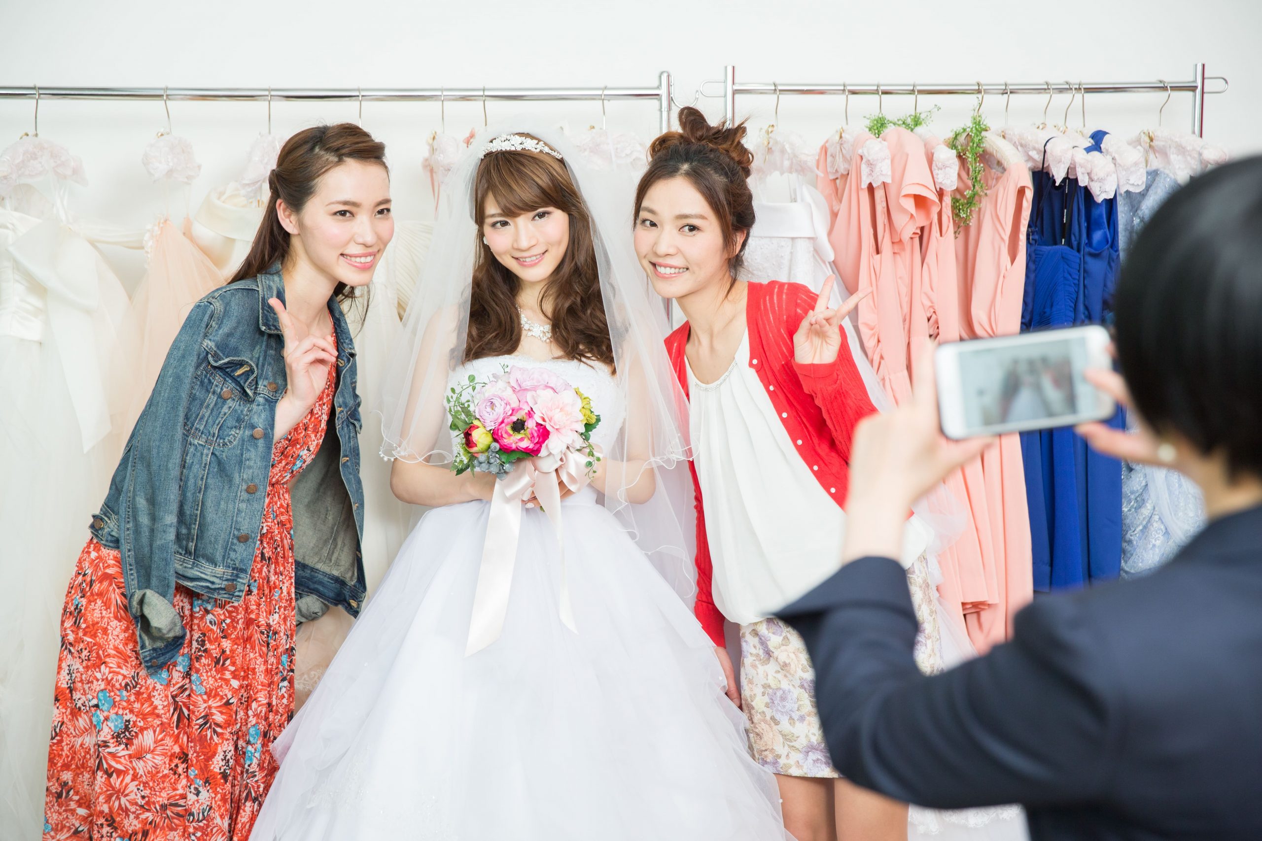 女子旅ドレスフォト